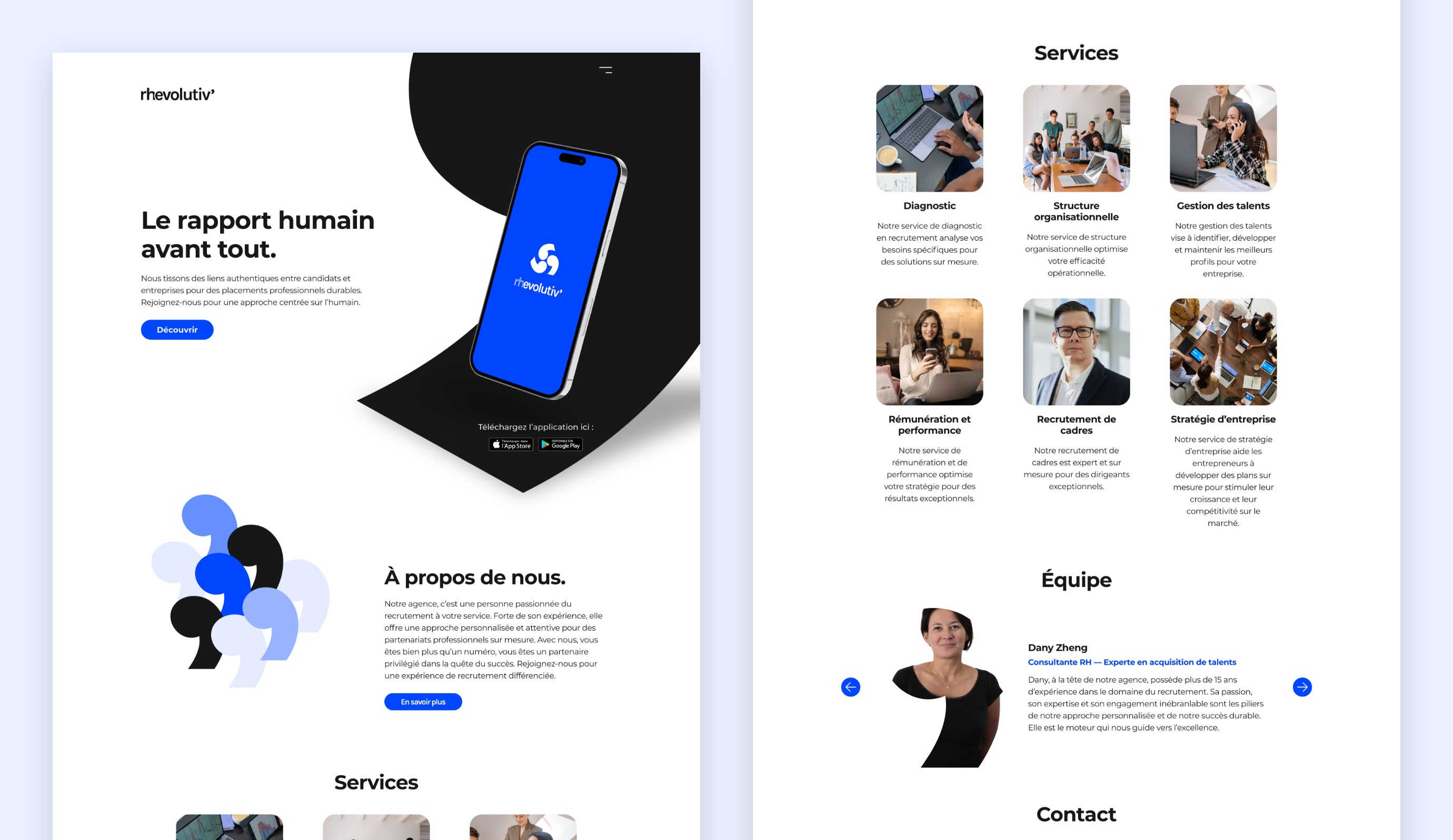 Mockup du site Web