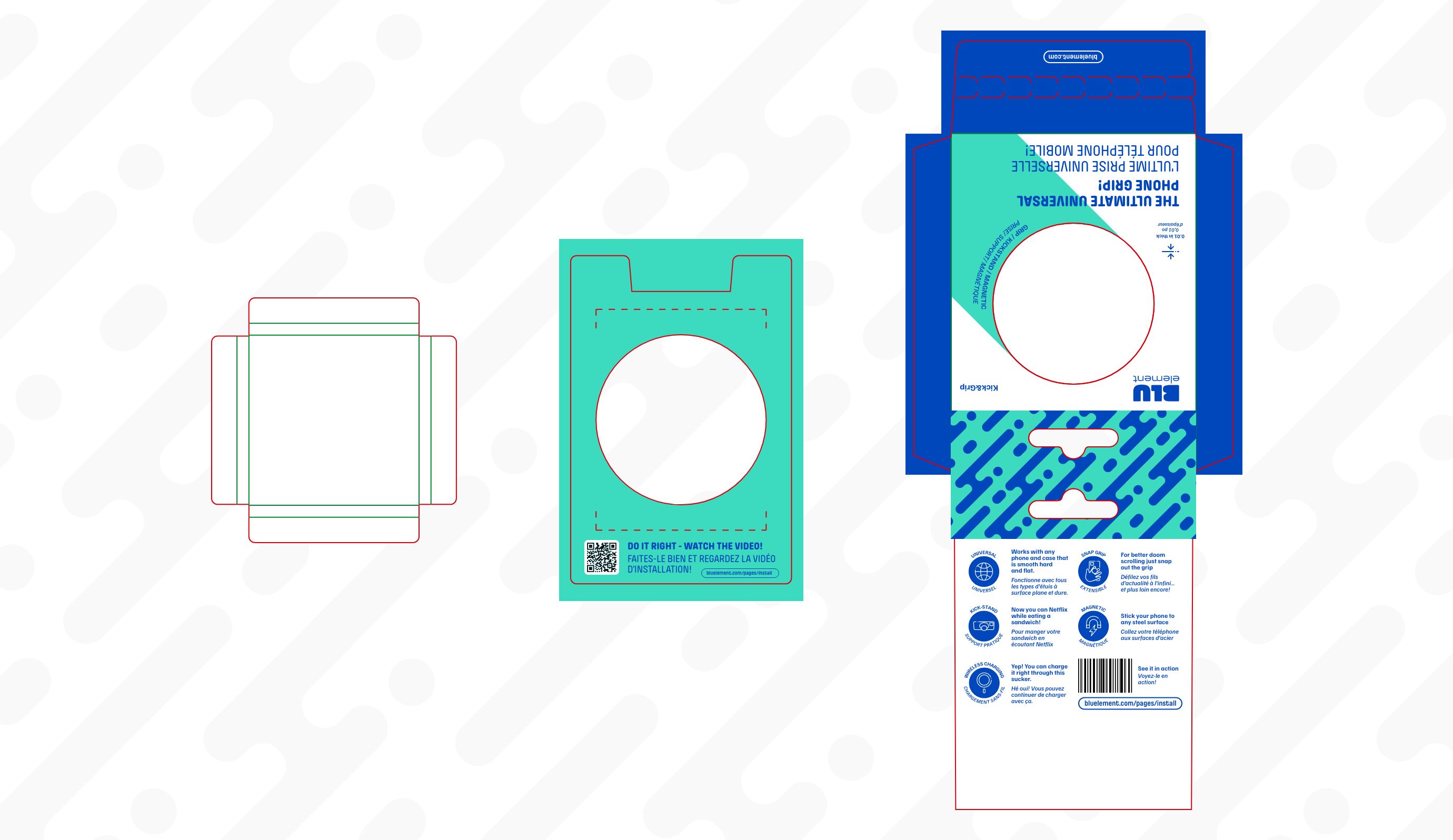 Visuel d'un design conçu pour le print avec traits de coupe